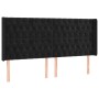 Black velvet headboard with LED 203x16x118/128 cm by vidaXL, Headboards and footboards - Ref: Foro24-3124452, Price: 194,99 €...