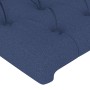 Blue fabric headboard with LED 203x16x118/128 cm by vidaXL, Headboards and footboards - Ref: Foro24-3124412, Price: 184,45 €,...