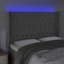 Cabecero con LED de terciopelo gris claro 147x16x118/128 cm de vidaXL, Cabeceros y pies de cama - Ref: Foro24-3124432, Precio...