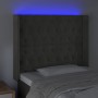 Dark gray velvet headboard with LED 103x16x118/128 cm by vidaXL, Headboards and footboards - Ref: Foro24-3124427, Price: 90,9...