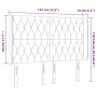 Kopfteil mit LED aus grünem Stoff 147x16x118/128 cm von vidaXL, Kopf- und Fußteile - Ref: Foro24-3124389, Preis: 139,57 €, Ra...