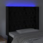 Black velvet headboard with LED 93x16x118/128 cm by vidaXL, Headboards and footboards - Ref: Foro24-3124422, Price: 110,86 €,...