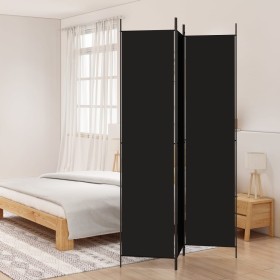 Three-panel black fabric room divider screen 150x220 cm by vidaXL, Room dividers - Ref: Foro24-350197, Price: 33,17 €, Discou...