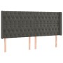 Dark gray velvet headboard with LED 183x16x118/128 cm by vidaXL, Headboards and footboards - Ref: Foro24-3124445, Price: 177,...