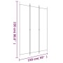 3-Panel schwarzer Stoff Raumteiler 150x220 cm von vidaXL, Raumteiler - Ref: Foro24-350197, Preis: 33,17 €, Rabatt: %