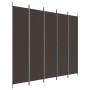 Divider screen with 5 brown fabric panels 250x220 cm by vidaXL, Room dividers - Ref: Foro24-350203, Price: 50,51 €, Discount: %