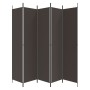 Divider screen with 5 brown fabric panels 250x220 cm by vidaXL, Room dividers - Ref: Foro24-350203, Price: 50,51 €, Discount: %