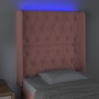 Cabecero con LED de terciopelo rosa 83x16x118/128 cm de vidaXL, Cabeceros y pies de cama - Ref: Foro24-3124419, Precio: 98,16...