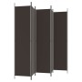 Divider screen with 5 brown fabric panels 250x220 cm by vidaXL, Room dividers - Ref: Foro24-350203, Price: 50,51 €, Discount: %