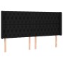 Black fabric headboard with LED 183x16x118/128 cm by vidaXL, Headboards and footboards - Ref: Foro24-3124400, Price: 181,14 €...