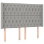 Light gray fabric headboard with LED 163x16x118/128 cm by vidaXL, Headboards and footboards - Ref: Foro24-3124390, Price: 167...