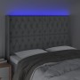 Hellgraues Stoffkopfteil mit LED 163x16x118/128 cm von vidaXL, Kopf- und Fußteile - Ref: Foro24-3124390, Preis: 168,25 €, Rab...