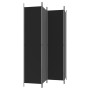 Divider screen with 4 black fabric panels 200x220 cm by vidaXL, Room dividers - Ref: Foro24-350201, Price: 39,62 €, Discount: %