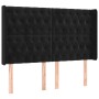 Black velvet headboard with LED 163x16x118/128 cm by vidaXL, Headboards and footboards - Ref: Foro24-3124440, Price: 175,99 €...