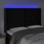 Kopfteil aus schwarzem Samt mit LED 163x16x118/128 cm von vidaXL, Kopf- und Fußteile - Ref: Foro24-3124440, Preis: 175,99 €, ...