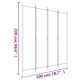 Divider screen with 4 black fabric panels 200x220 cm by vidaXL, Room dividers - Ref: Foro24-350201, Price: 39,62 €, Discount: %