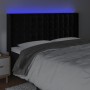 Black velvet headboard with LED 203x16x118/128 cm by vidaXL, Headboards and footboards - Ref: Foro24-3124550, Price: 161,47 €...