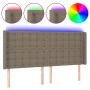 Kopfteil mit LED aus taupegrauem Stoff 183x16x118/128 cm von vidaXL, Kopf- und Fußteile - Ref: Foro24-3124500, Preis: 157,87 ...