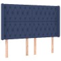 Blue fabric headboard with LED 163x16x118/128 cm by vidaXL, Headboards and footboards - Ref: Foro24-3124396, Price: 167,10 €,...