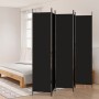 Black fabric room divider with 5 panels, 250x220 cm. by vidaXL, Room dividers - Ref: Foro24-350205, Price: 50,19 €, Discount: %