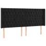 Cabecero con LED de terciopelo negro 183x16x118/128 cm de vidaXL, Cabeceros y pies de cama - Ref: Foro24-3124446, Precio: 186...