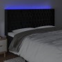 Cabecero con LED de terciopelo negro 183x16x118/128 cm de vidaXL, Cabeceros y pies de cama - Ref: Foro24-3124446, Precio: 186...