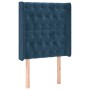 Dark blue velvet LED headboard 83x16x118/128 cm by vidaXL, Headboards and footboards - Ref: Foro24-3124418, Price: 98,99 €, D...