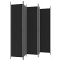 Black fabric room divider with 5 panels, 250x220 cm. by vidaXL, Room dividers - Ref: Foro24-350205, Price: 50,19 €, Discount: %