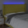 Kopfteil mit LED aus grünem Stoff 203x16x118/128 cm von vidaXL, Kopf- und Fußteile - Ref: Foro24-3124413, Preis: 151,99 €, Ra...