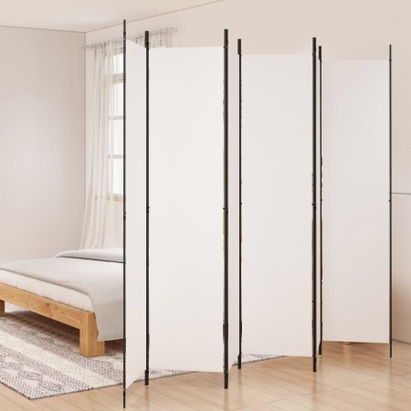 Divider screen with 6 white fabric panels 300x220 cm by vidaXL, Room dividers - Ref: Foro24-350206, Price: 66,99 €, Discount: %