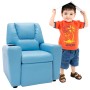 Sillón reclinable para niños cuero sintético azul de vidaXL, Sillas y tronas para niños - Ref: Foro24-324045, Precio: 153,92 ...