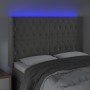 Light gray velvet headboard with LED 163x16x118/128 cm by vidaXL, Headboards and footboards - Ref: Foro24-3124438, Price: 170...