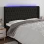 Kopfteil aus schwarzem Stoff mit LED 203x16x118/128 cm von vidaXL, Kopf- und Fußteile - Ref: Foro24-3124408, Preis: 157,58 €,...