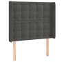 Dark gray velvet headboard with LED 83x16x118/128 cm by vidaXL, Headboards and footboards - Ref: Foro24-3124513, Price: 83,79...