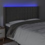 Dunkelgraues Samtkopfteil mit LED 183x16x118/128 cm von vidaXL, Kopf- und Fußteile - Ref: Foro24-3124543, Preis: 147,97 €, Ra...