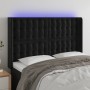 Black velvet headboard with LED 147x16x118/128 cm by vidaXL, Headboards and footboards - Ref: Foro24-3124532, Price: 152,96 €...