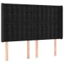 Cabecero con LED de terciopelo negro 147x16x118/128 cm de vidaXL, Cabeceros y pies de cama - Ref: Foro24-3124532, Precio: 152...