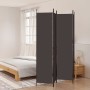 Divider screen with 4 brown fabric panels 200x220 cm by vidaXL, Room dividers - Ref: Foro24-350199, Price: 39,62 €, Discount: %