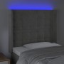 Cabecero con LED de terciopelo gris claro 93x16x118/128 cm de vidaXL, Cabeceros y pies de cama - Ref: Foro24-3124518, Precio:...