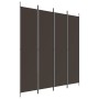 Divider screen with 4 brown fabric panels 200x220 cm by vidaXL, Room dividers - Ref: Foro24-350199, Price: 39,62 €, Discount: %