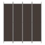 Divider screen with 4 brown fabric panels 200x220 cm by vidaXL, Room dividers - Ref: Foro24-350199, Price: 39,62 €, Discount: %