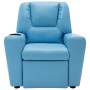 Sillón reclinable para niños cuero sintético azul de vidaXL, Sillas y tronas para niños - Ref: Foro24-324045, Precio: 153,99 ...