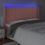 Rosa Samtkopfteil mit LED 163x16x118/128 cm von vidaXL, Kopf- und Fußteile - Ref: Foro24-3124541, Preis: 145,65 €, Rabatt: %