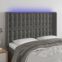 Dark gray velvet headboard with LED 147x16x118/128 cm by vidaXL, Headboards and footboards - Ref: Foro24-3124531, Price: 134,...