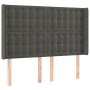 Dark gray velvet headboard with LED 147x16x118/128 cm by vidaXL, Headboards and footboards - Ref: Foro24-3124531, Price: 134,...