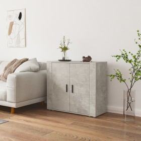 Concrete gray plywood sideboard 80x33x70 cm by vidaXL, Sideboards - Ref: Foro24-816564, Price: 85,99 €, Discount: %