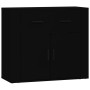 Black plywood sideboard 80x33x70 cm by vidaXL, Sideboards - Ref: Foro24-816569, Price: 76,13 €, Discount: %