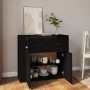 Black plywood sideboard 80x33x70 cm by vidaXL, Sideboards - Ref: Foro24-816569, Price: 76,13 €, Discount: %