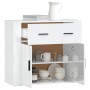 Glossy white plywood sideboard 80x33x70 cm by vidaXL, Sideboards - Ref: Foro24-816570, Price: 85,60 €, Discount: %