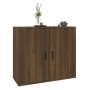 Aparador de madera contrachapada marrón roble 80x33x70 cm de vidaXL, Aparadores - Ref: Foro24-816567, Precio: 81,65 €, Descue...